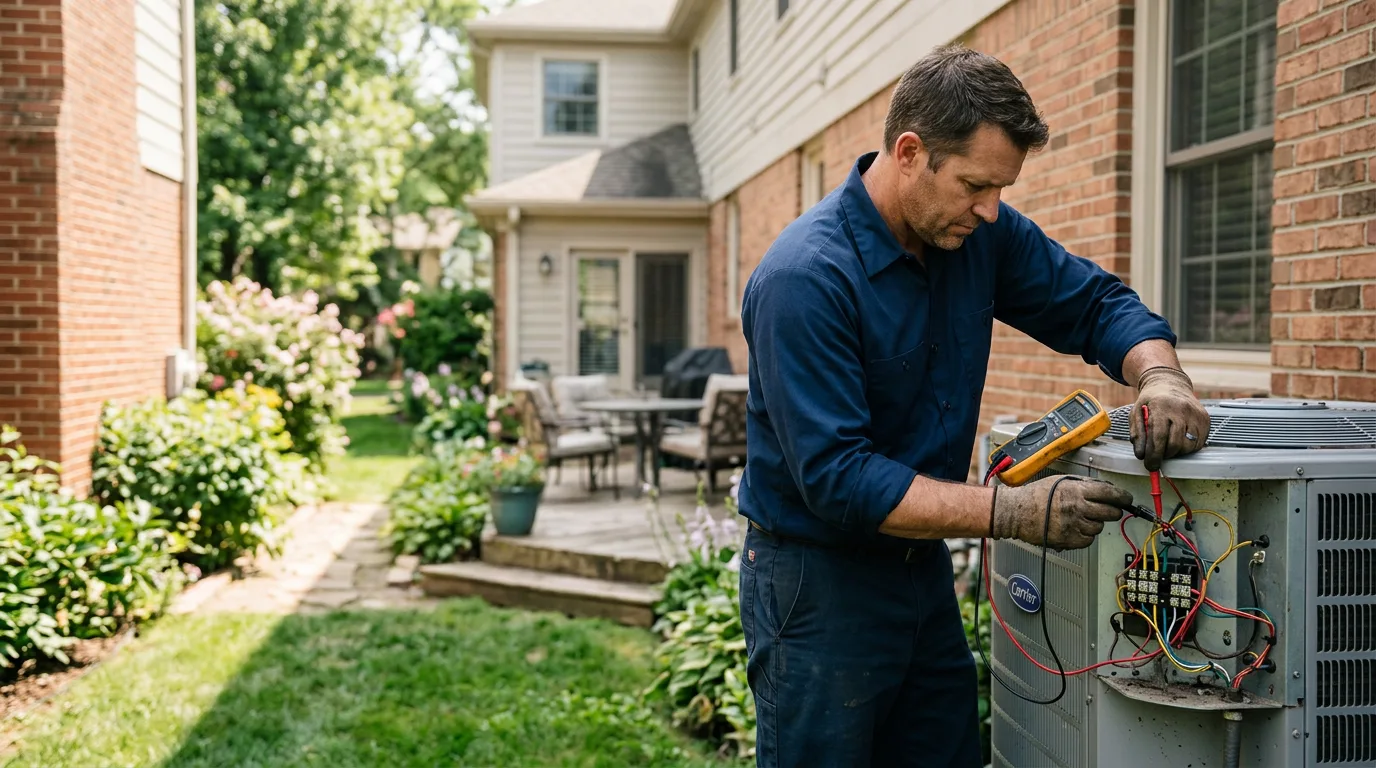HVAC technician working near Carbondale, KS
